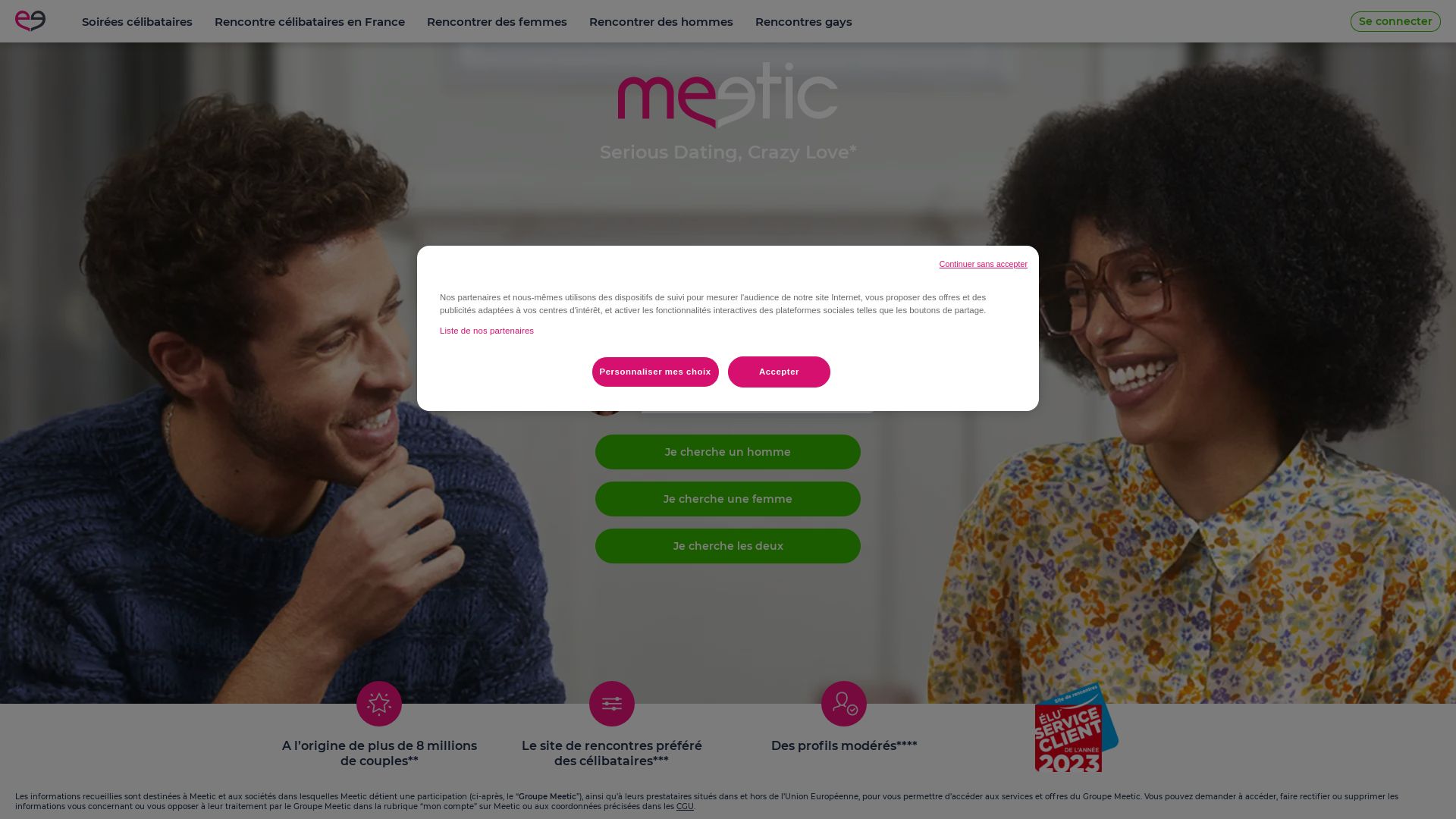 Status do site meetic.fr está   ONLINE