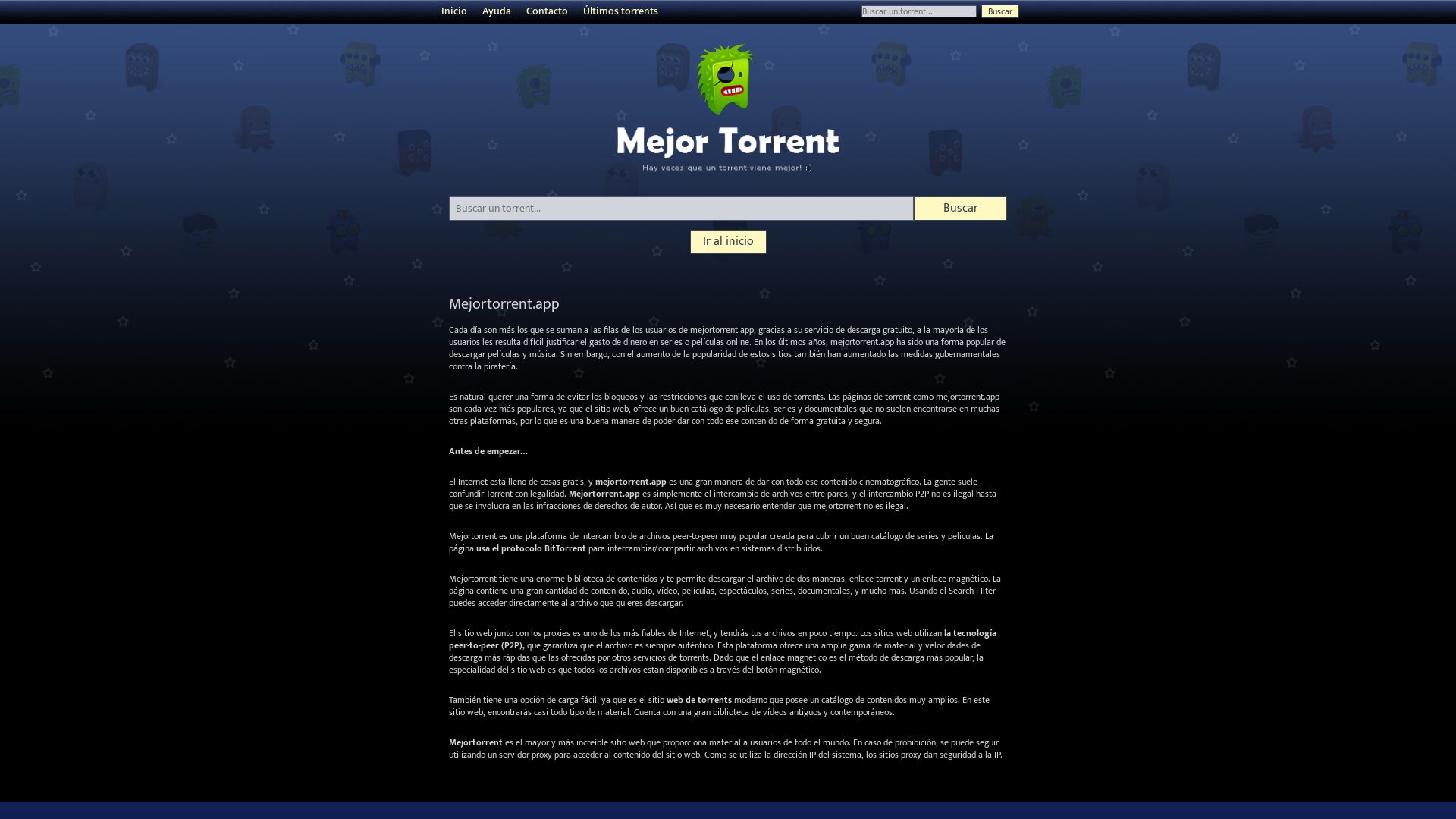 Status do site mejortorrent.wtf está   ONLINE