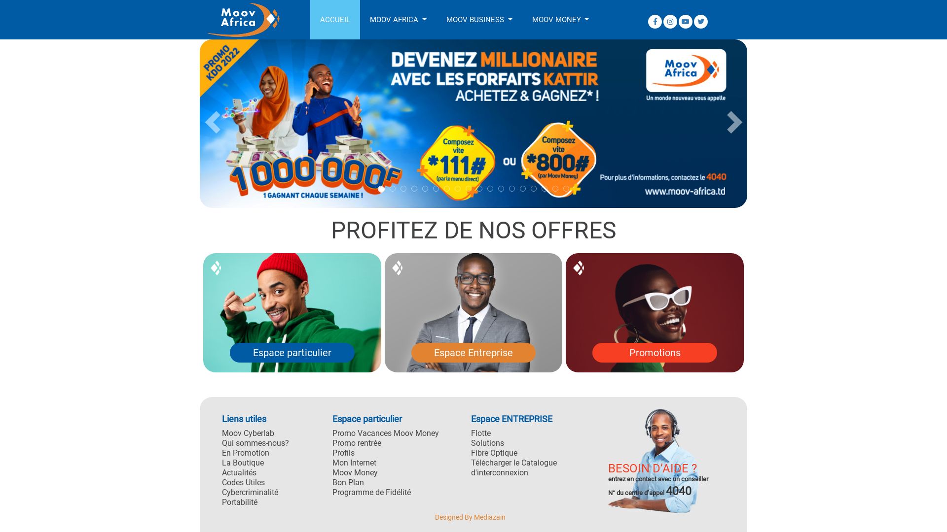 Status do site moov-africa.td está   ONLINE