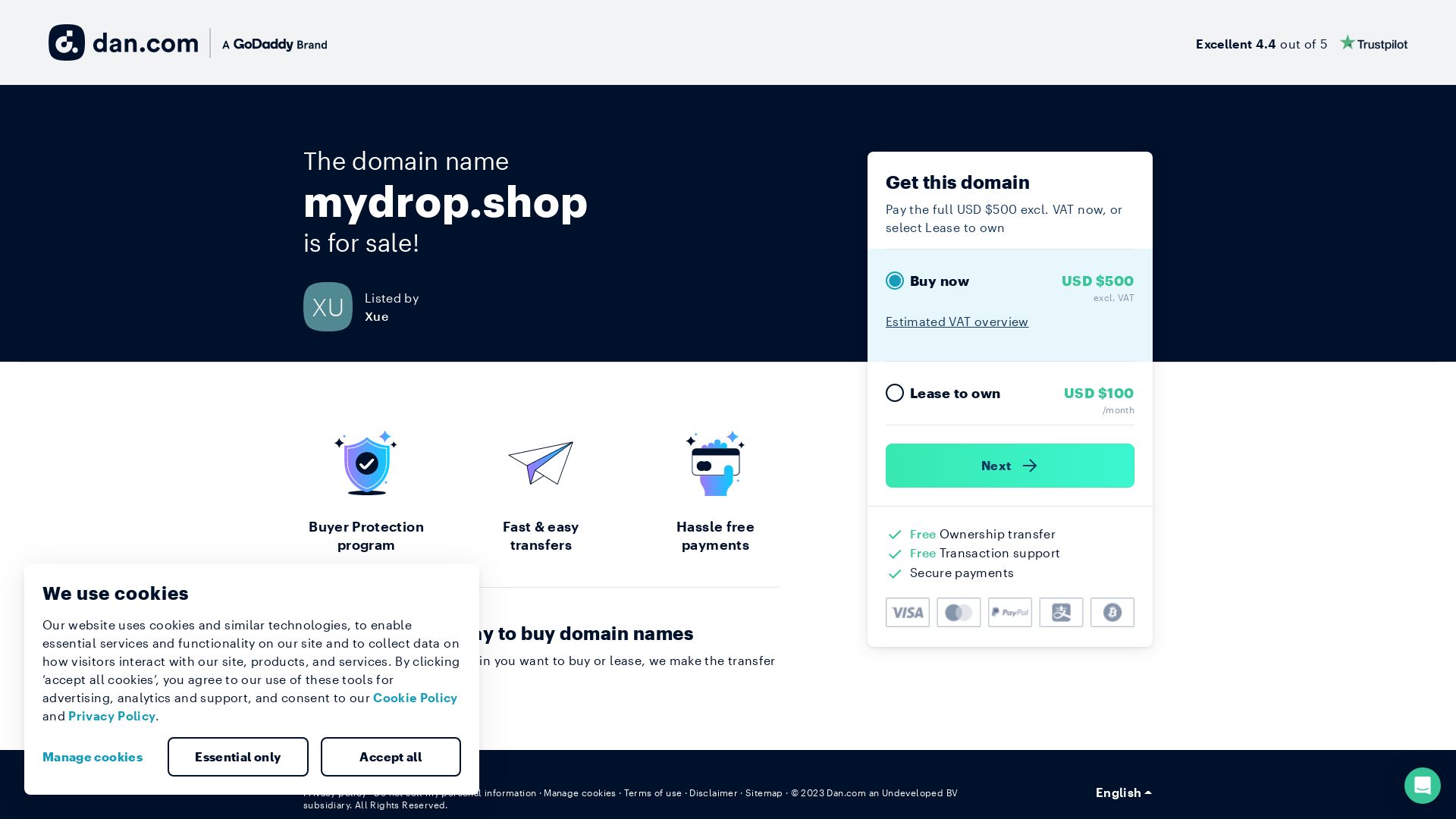 Status do site mydrop.shop está   ONLINE