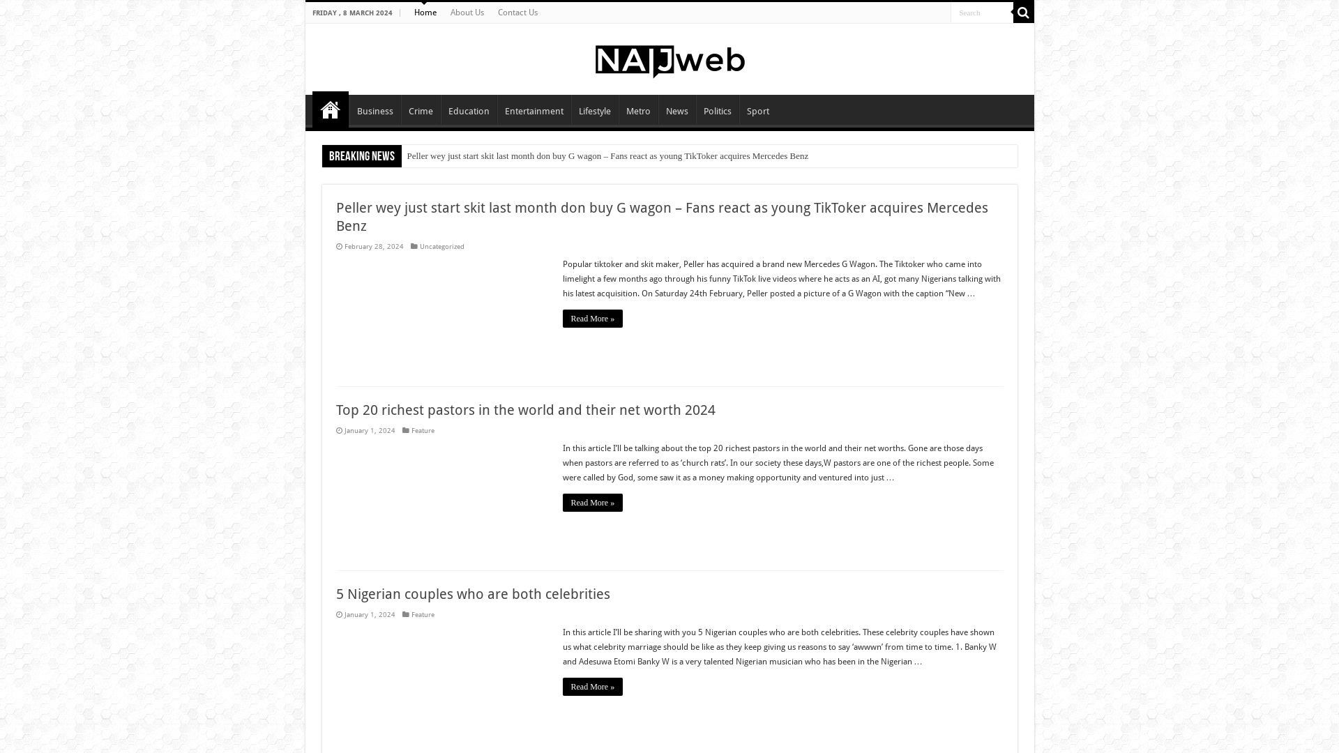 Status do site naijweb.ng está   ONLINE