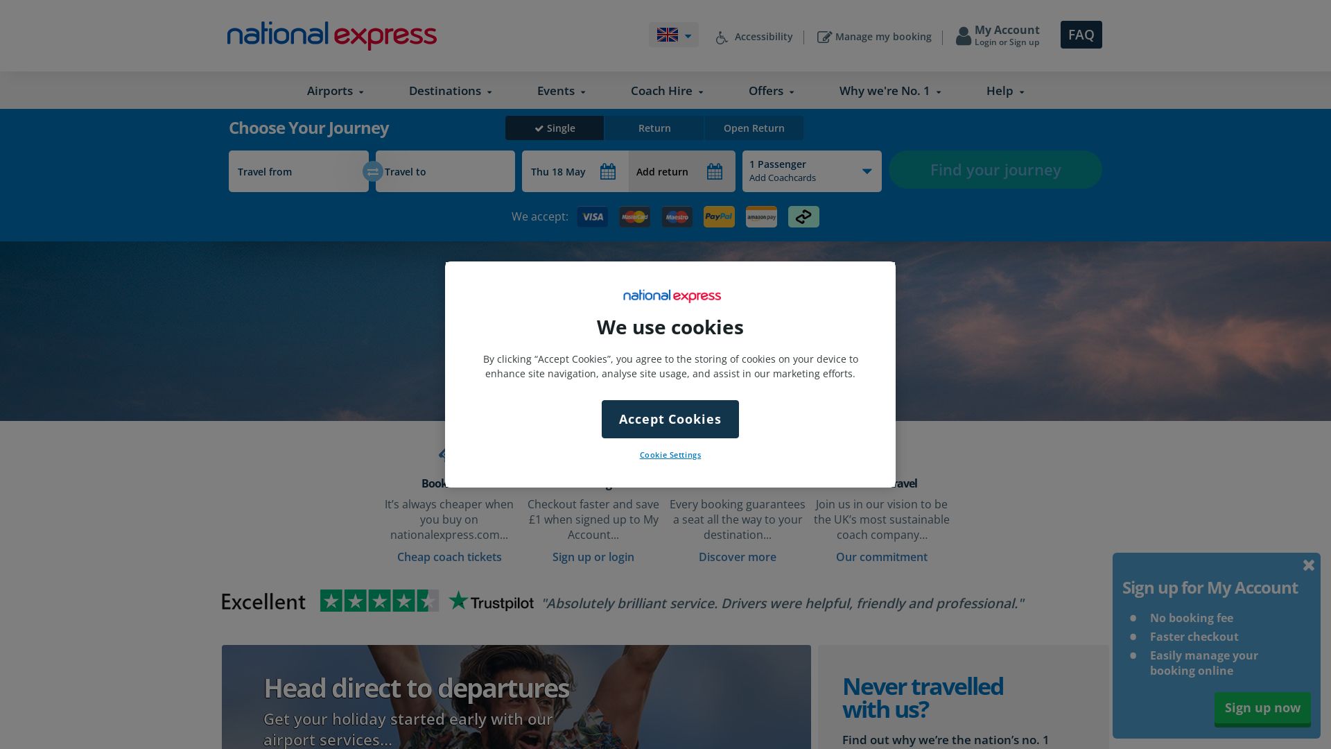 Status do site nationalexpress.com está   ONLINE