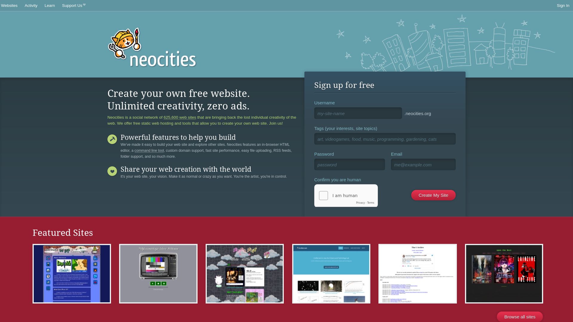 Status do site neocities.org está   ONLINE