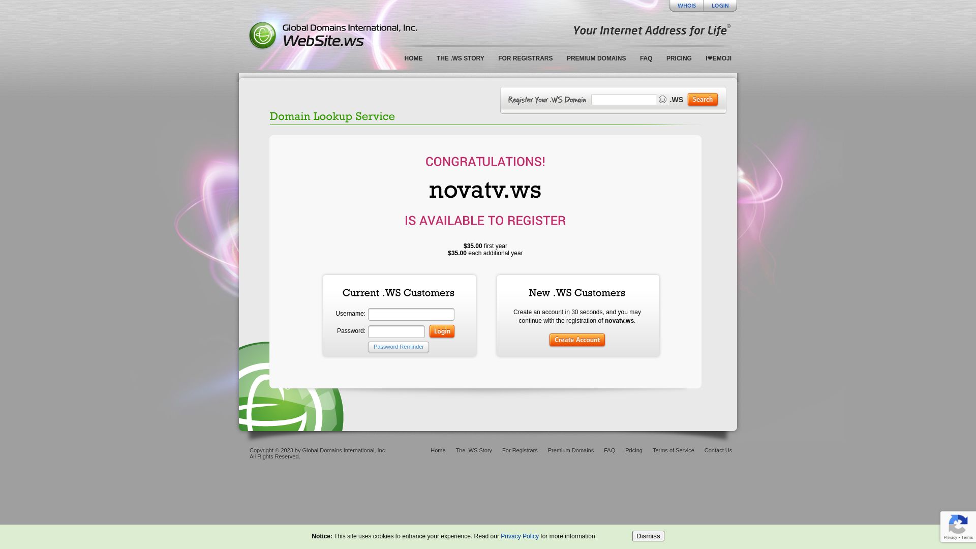 Status do site novatv.ws está   ONLINE