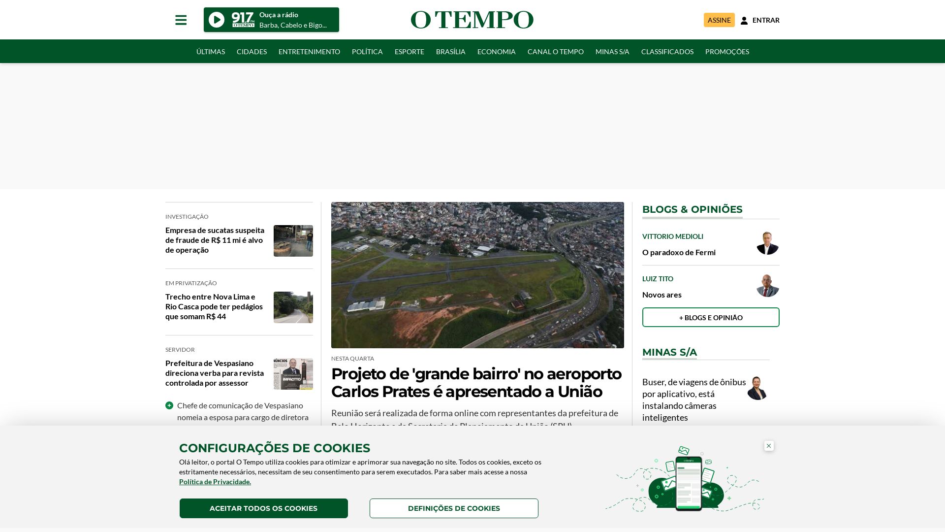 Status do site otempo.com.br está   ONLINE