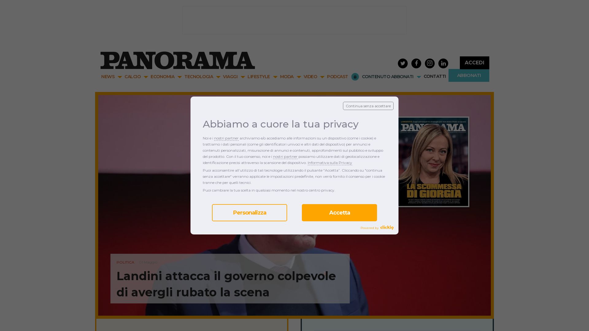 Status do site panorama.it está   ONLINE