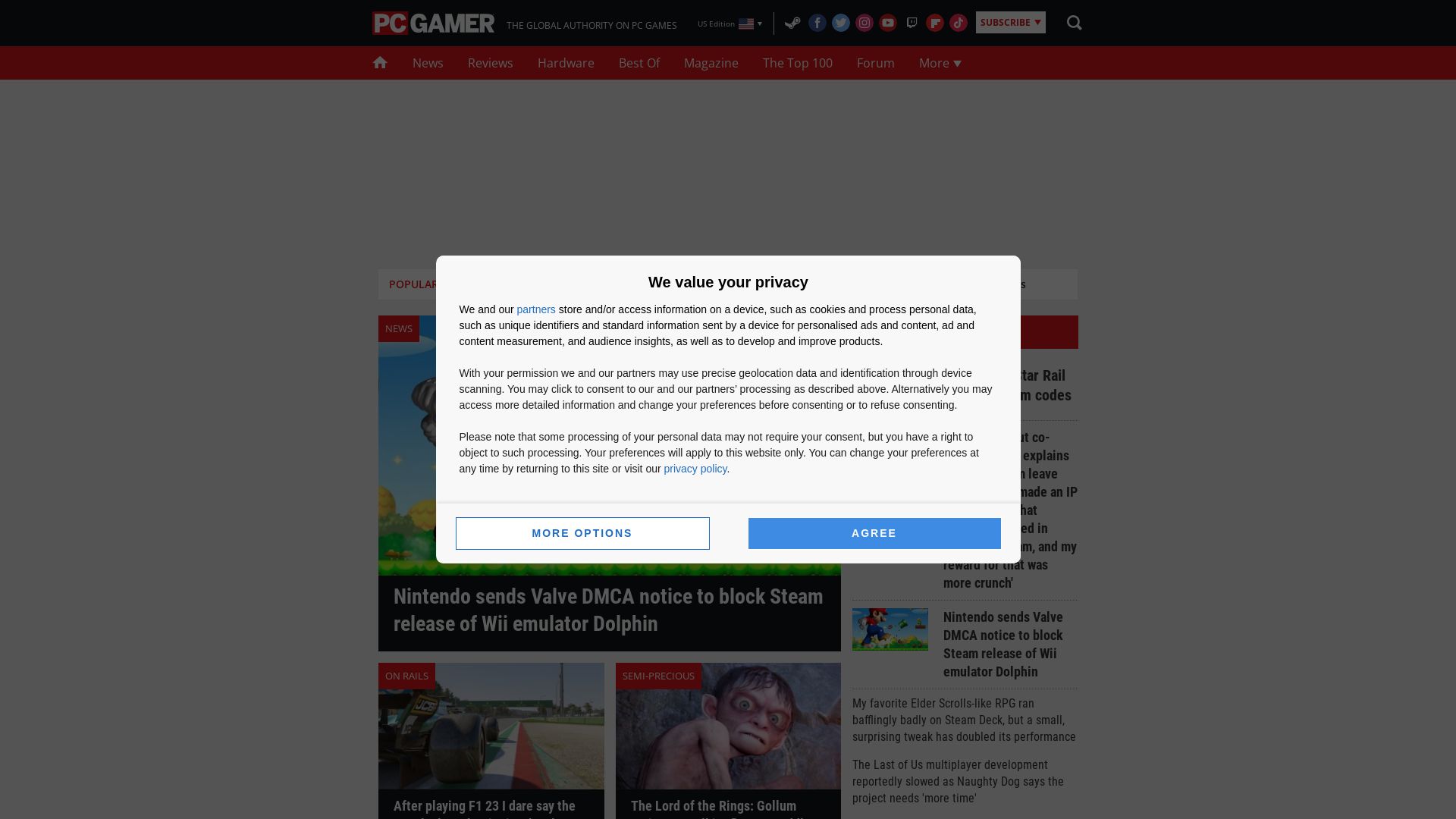 Status do site pcgamer.com está   ONLINE