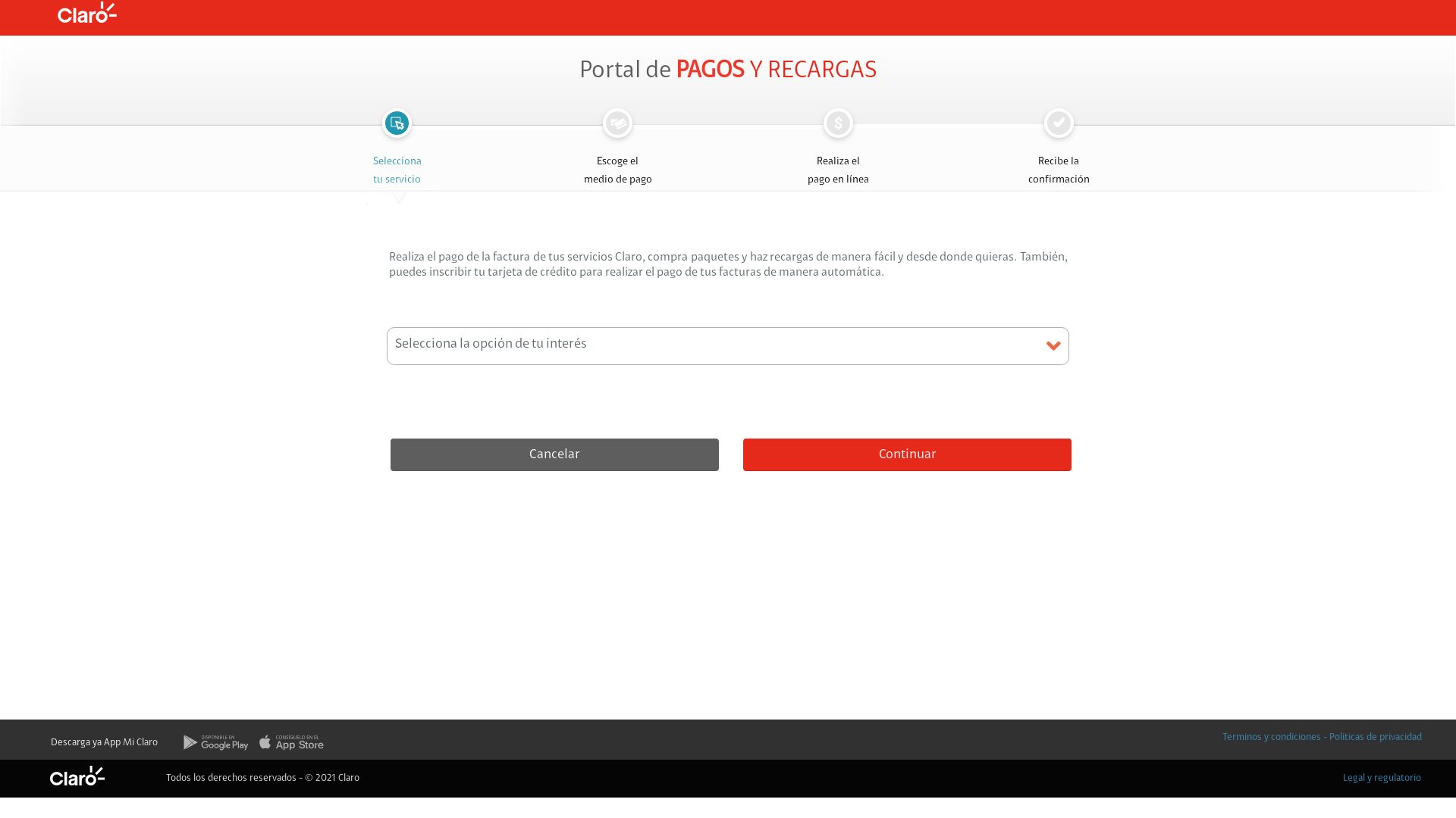 Status do site portalpagos.claro.com.co está   ONLINE