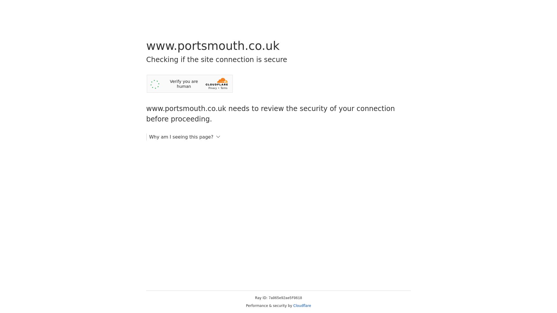 Status do site portsmouth.co.uk está   ONLINE