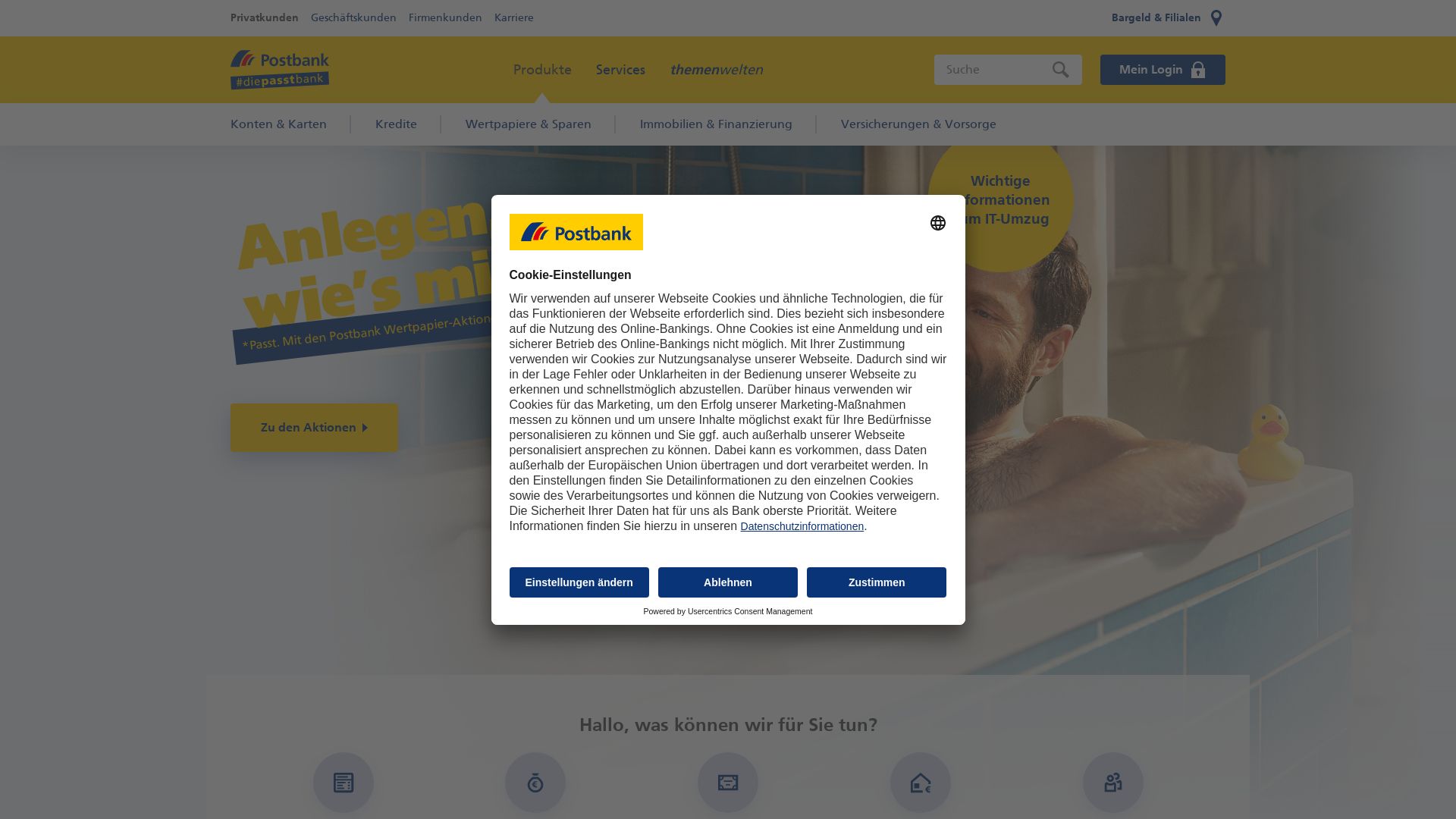 Status do site postbank.de está   ONLINE