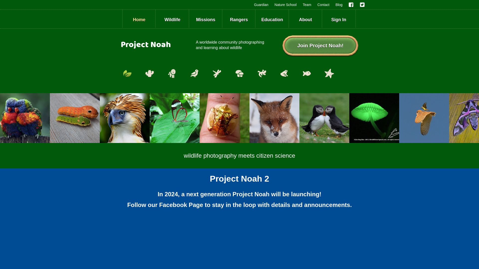 Status do site projectnoah.org está   ONLINE