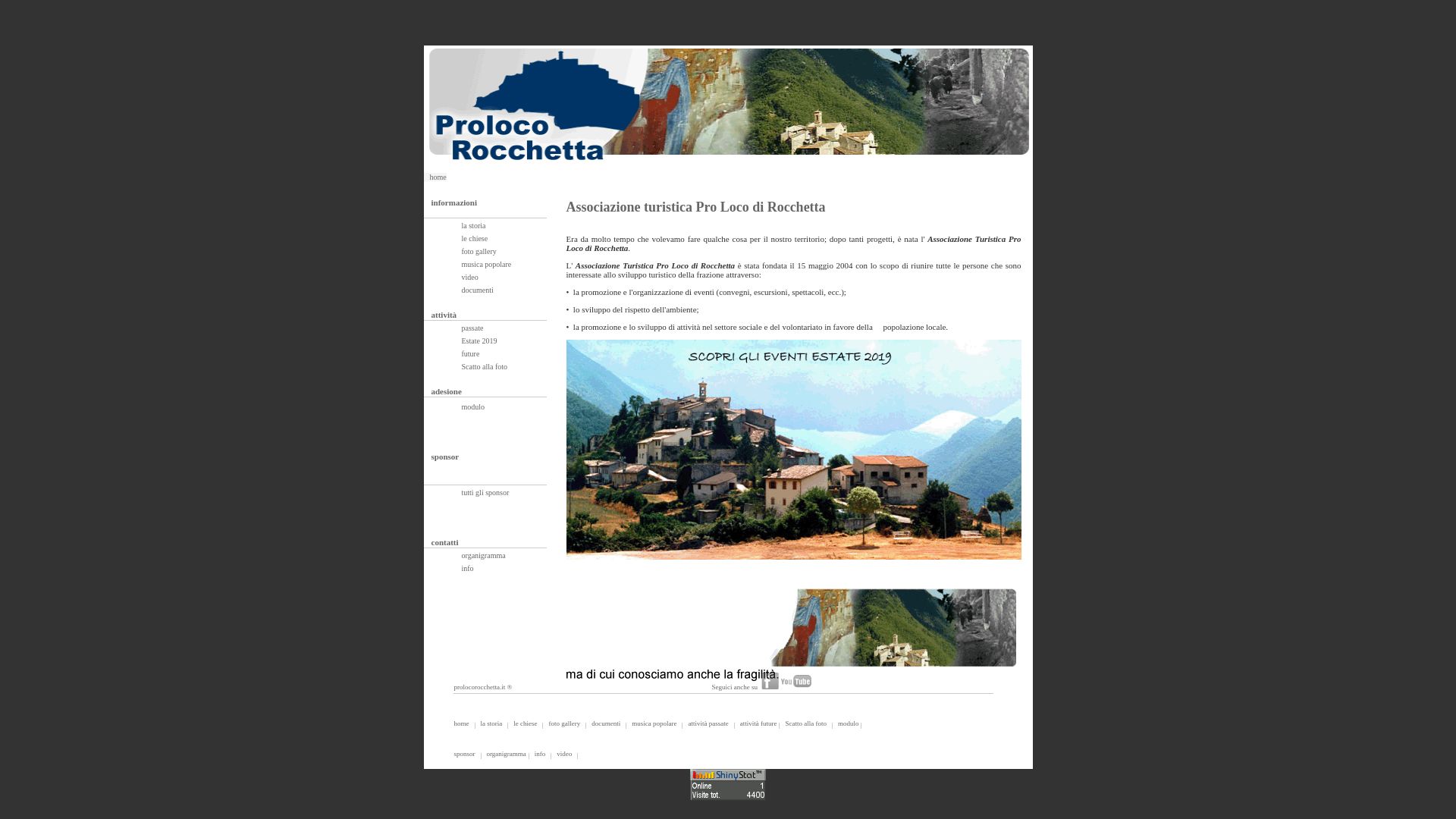 Status do site prolocorocchetta.it está   ONLINE