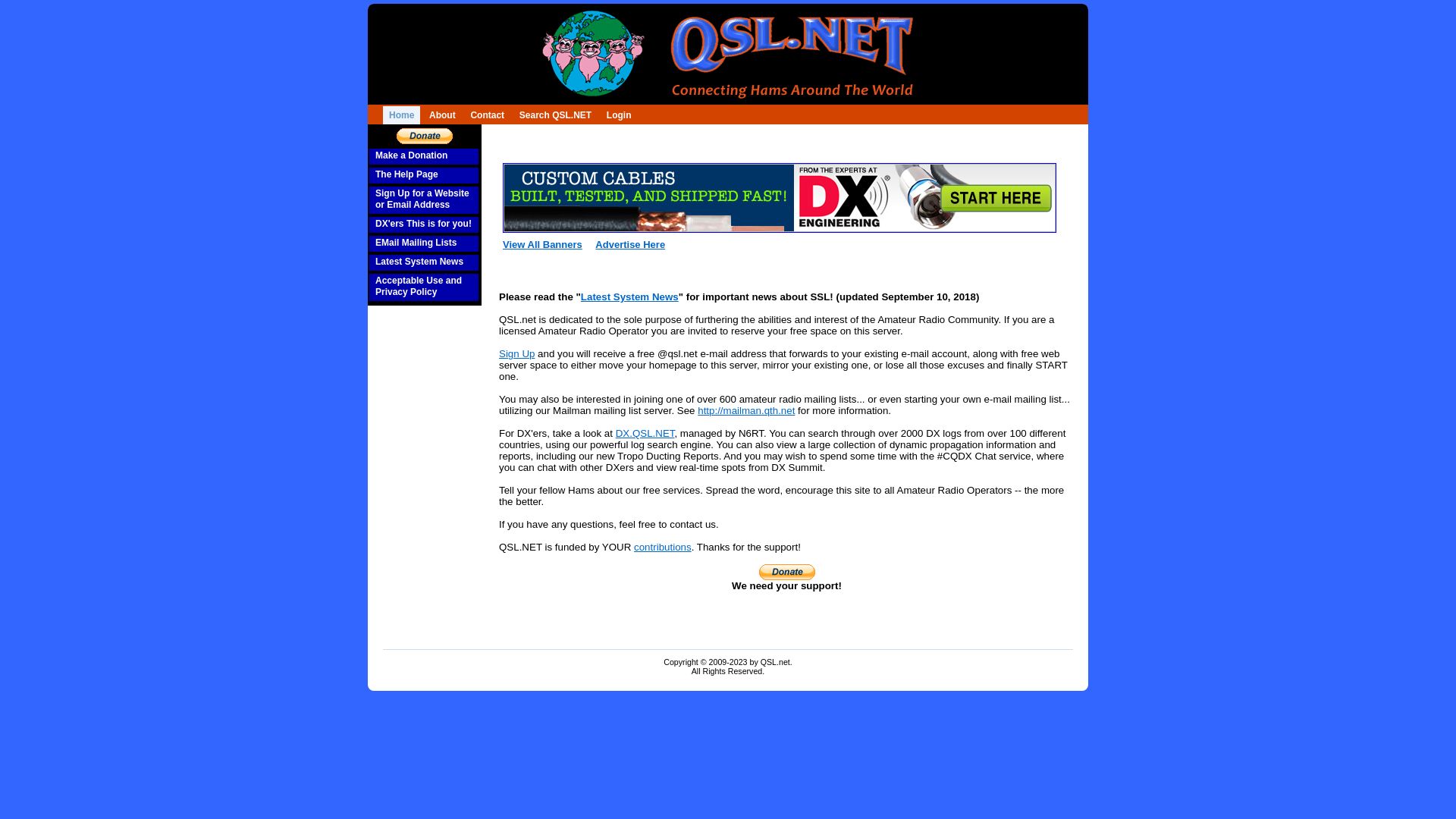 Status do site qsl.net está   ONLINE