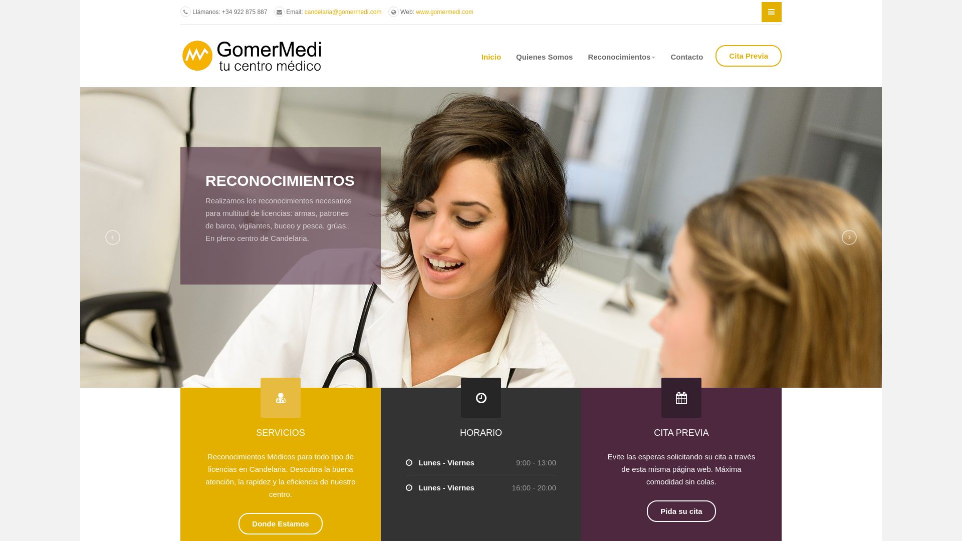 Status do site reconocimientoscandelaria.com está   ONLINE