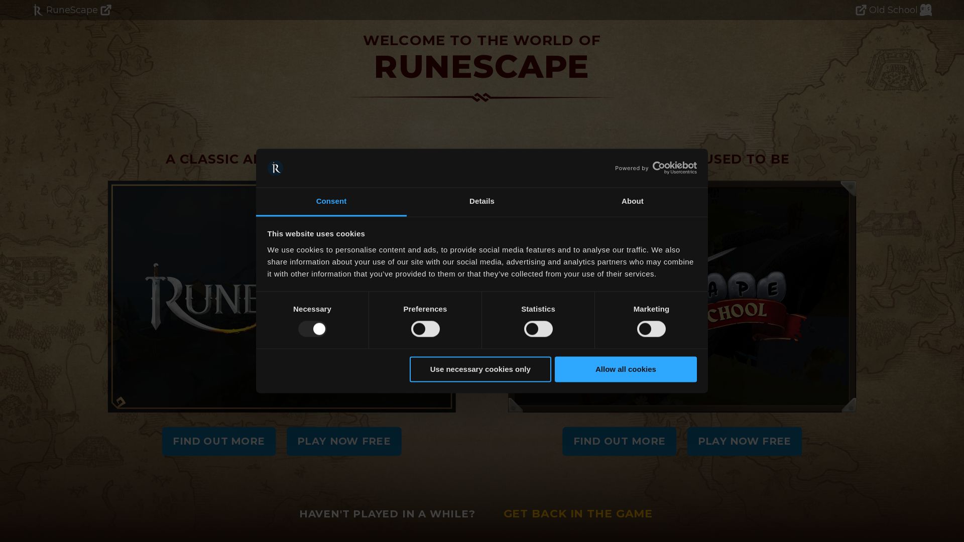 Status do site runescape.com está   ONLINE