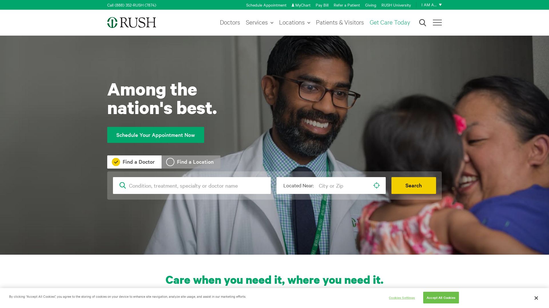 Status do site rush.edu está   ONLINE