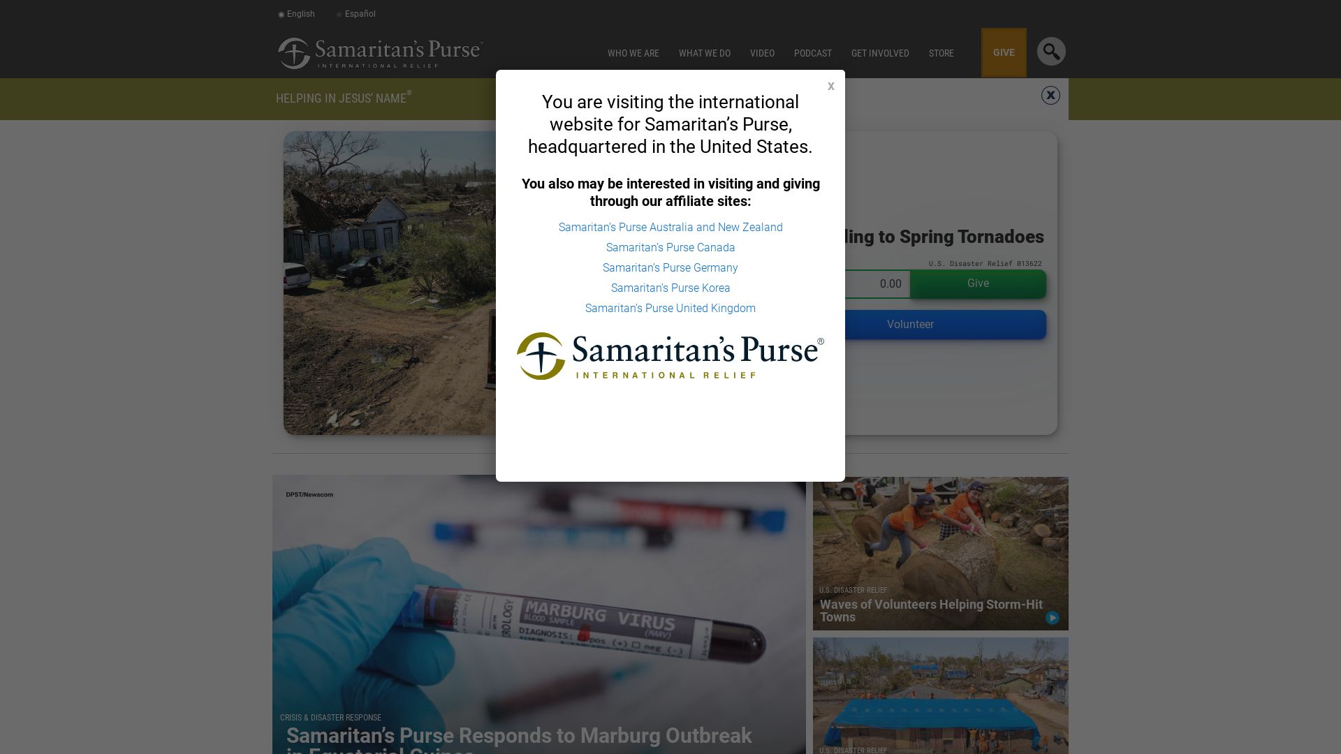 Status do site samaritanspurse.org está   ONLINE