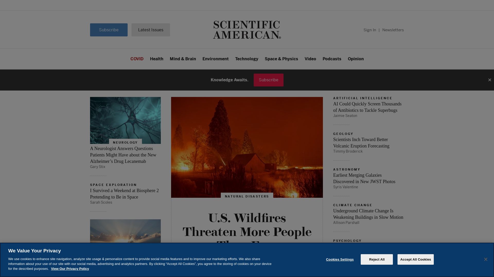 Status do site scientificamerican.com está   ONLINE