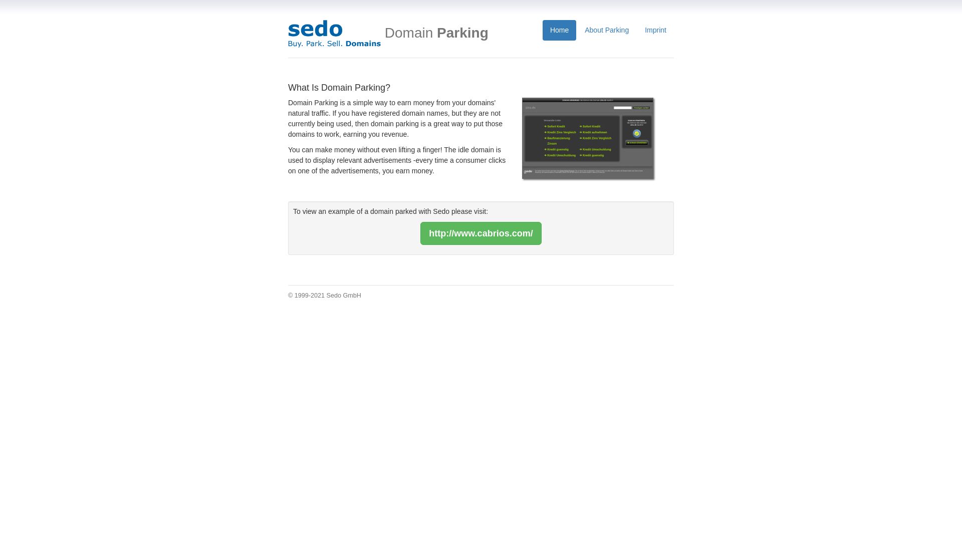 Status do site sedoparking.com está   ONLINE