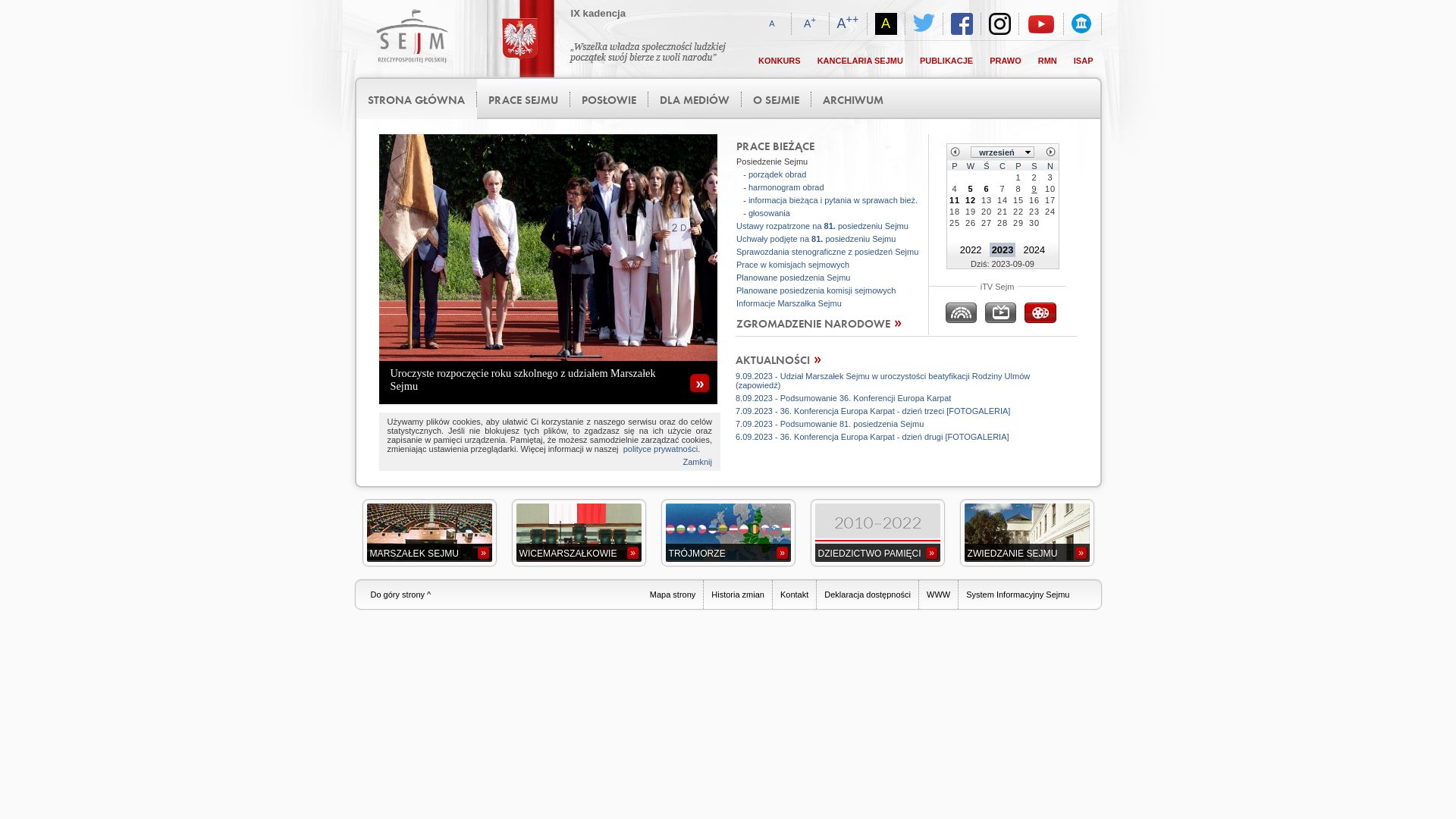 Status do site sejm.gov.pl está   ONLINE