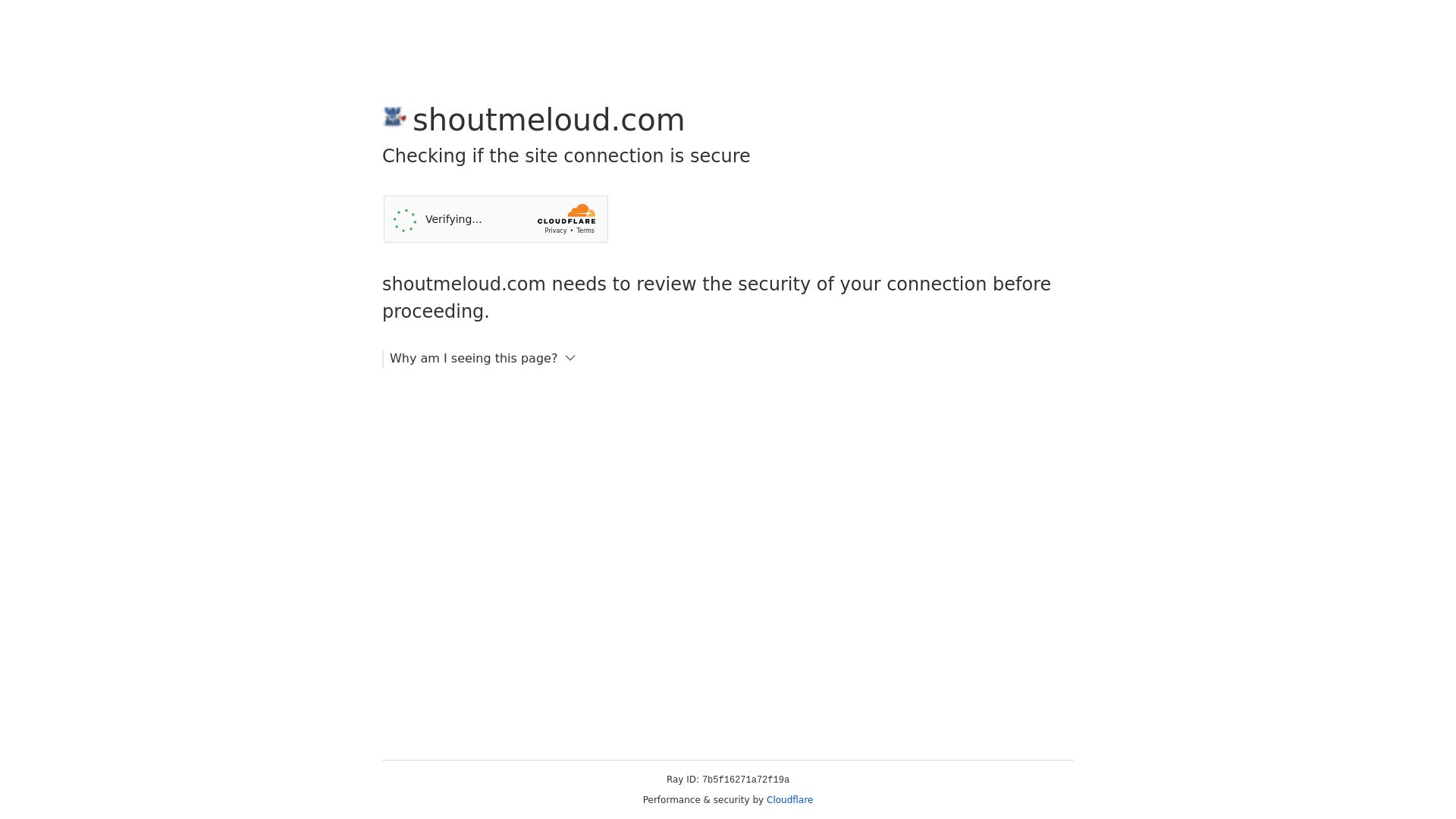 Status do site shoutmeloud.com está   ONLINE