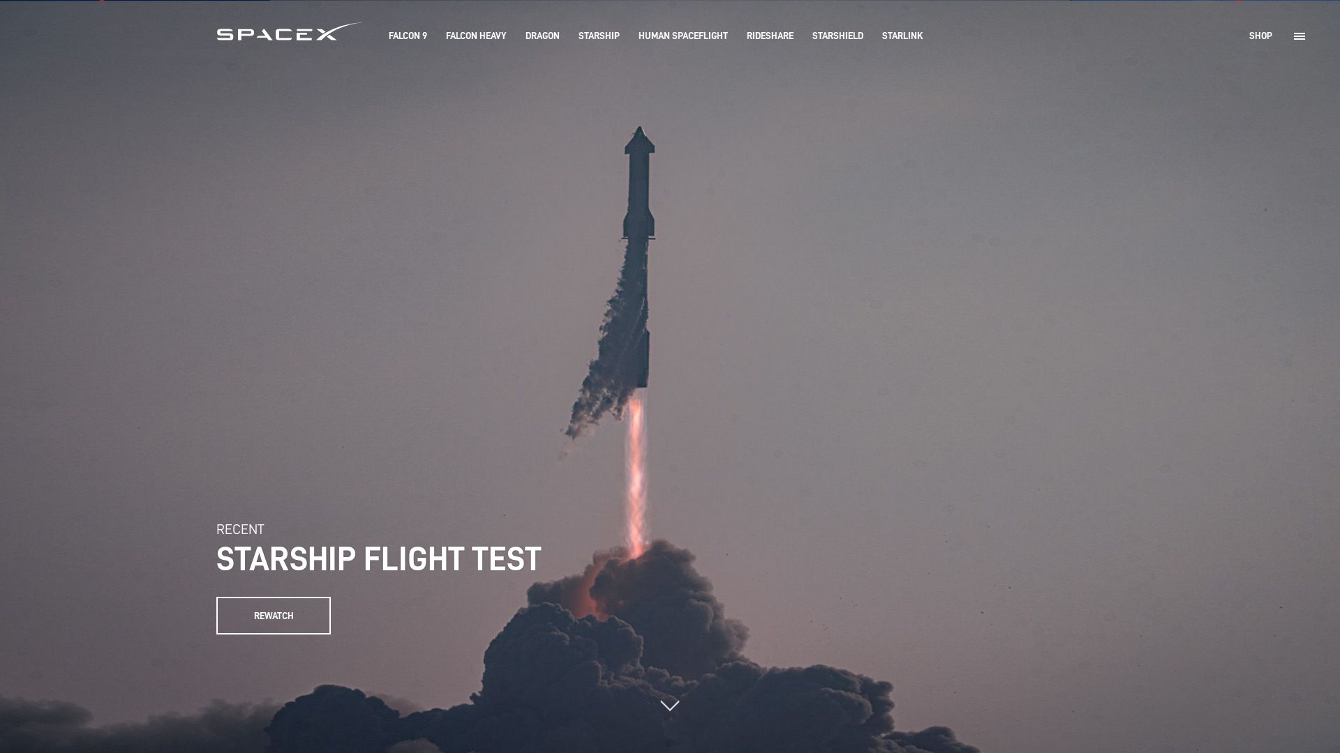 Status do site spacex.com está   ONLINE