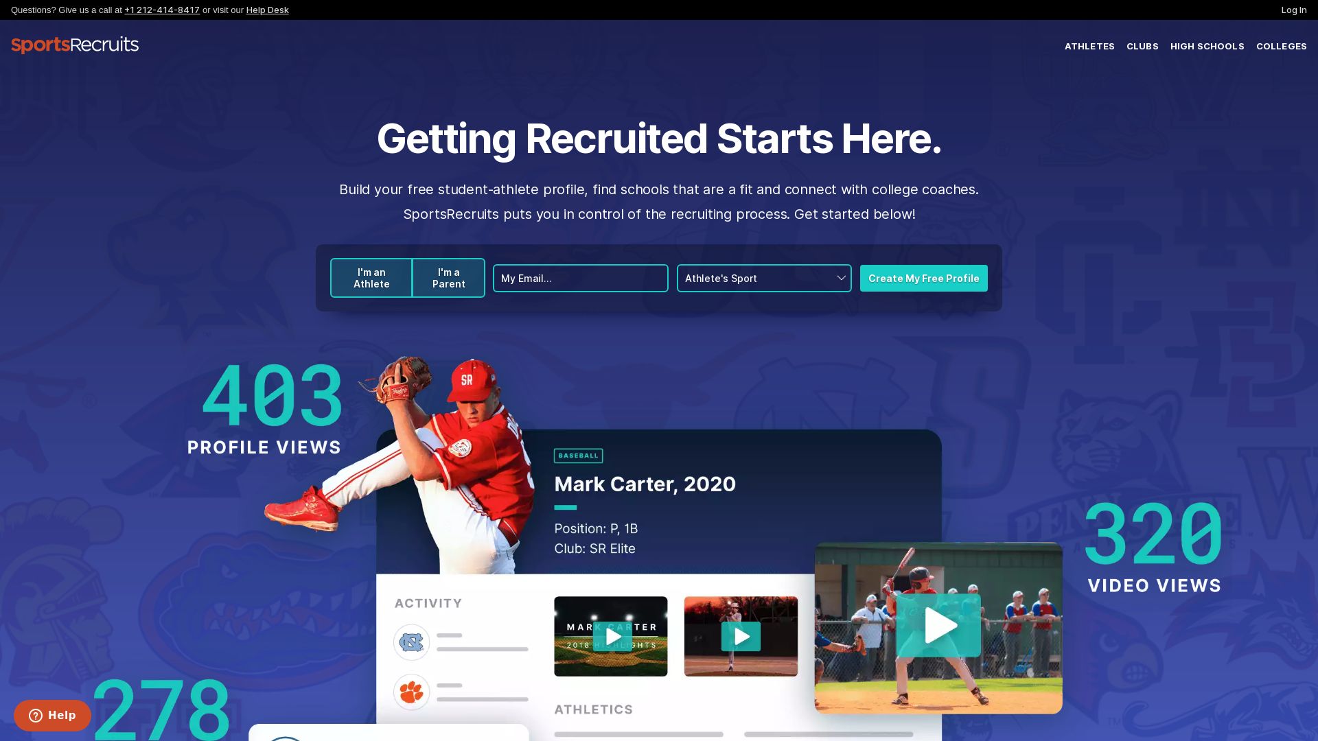 Status do site sportsrecruits.com está   ONLINE
