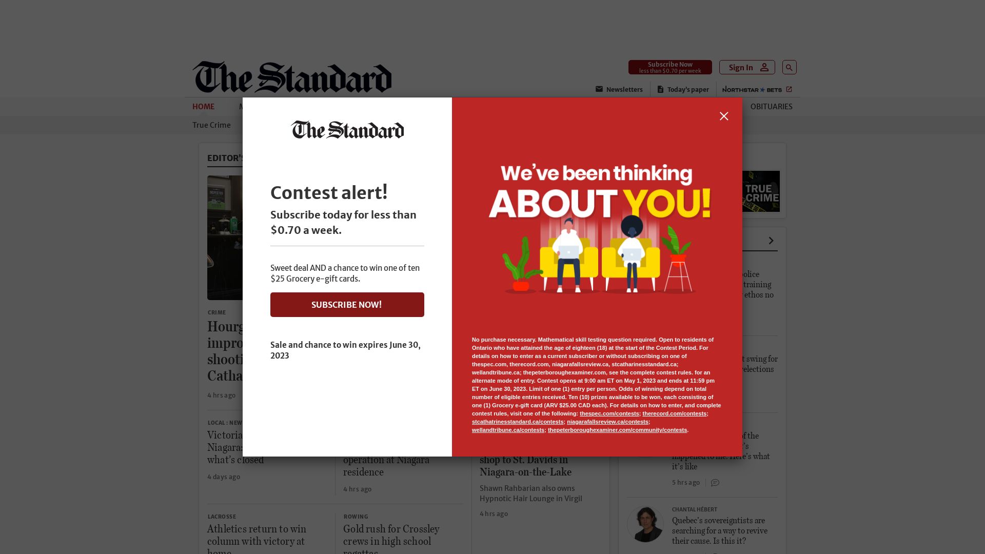 Status do site stcatharinesstandard.ca está   ONLINE