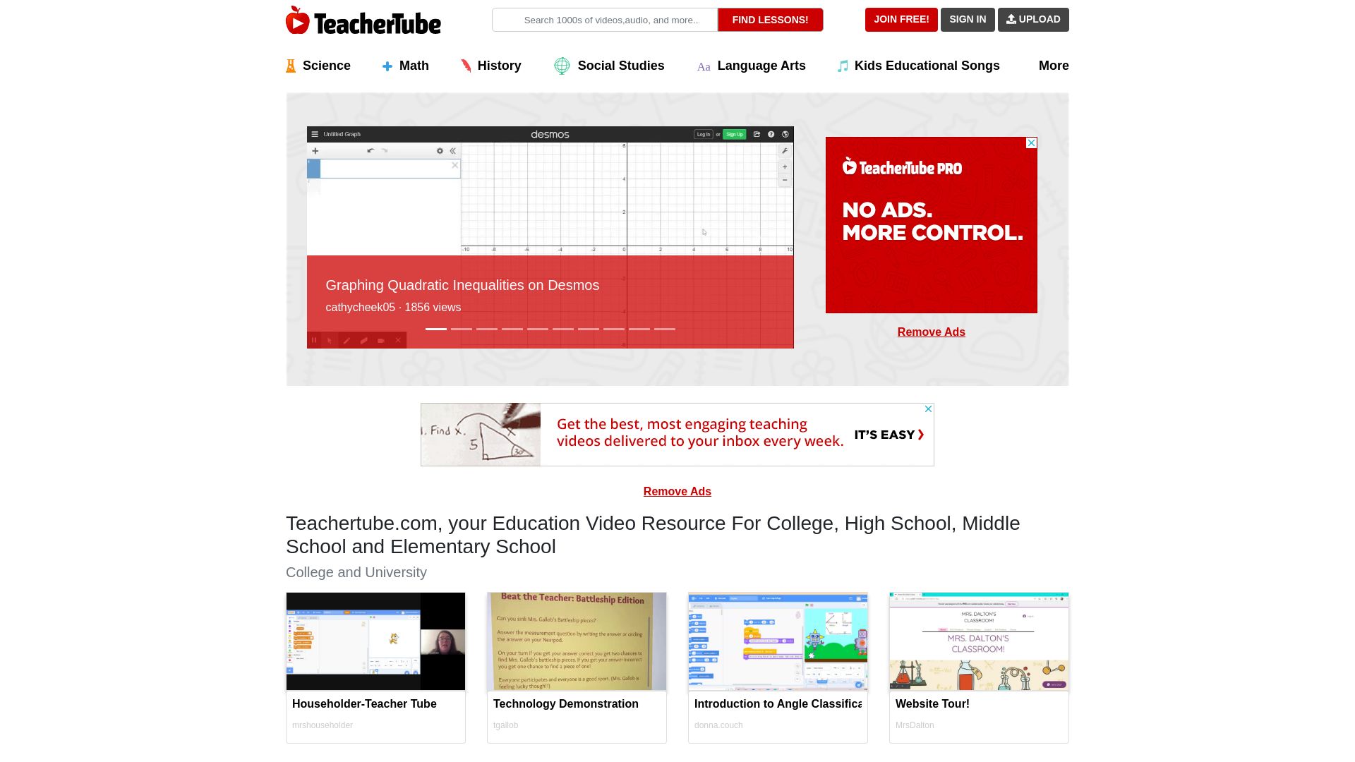 Status do site teachertube.com está   ONLINE