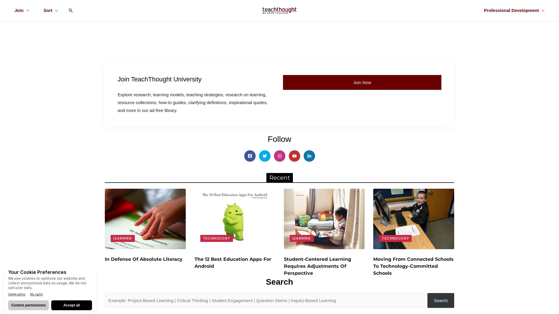 Status do site teachthought.com está   ONLINE