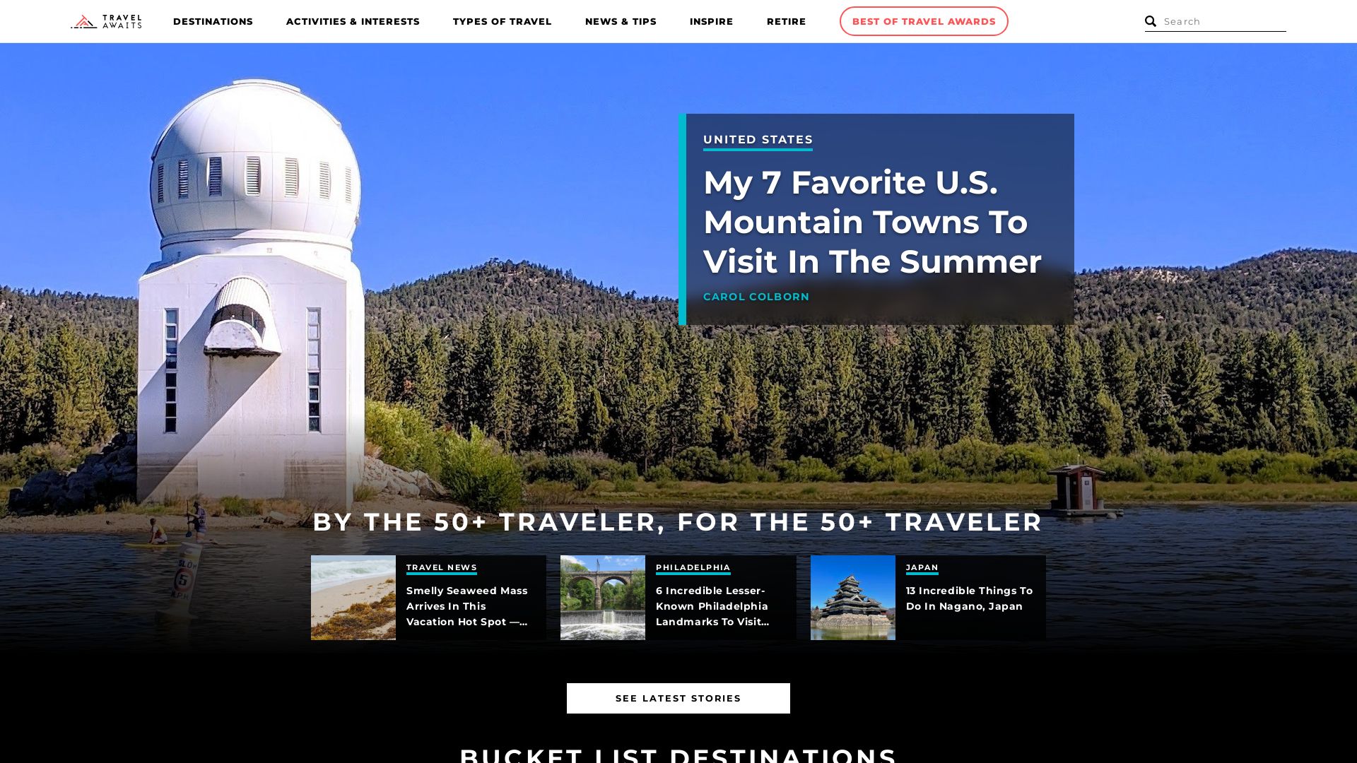 Status do site travelawaits.com está   ONLINE
