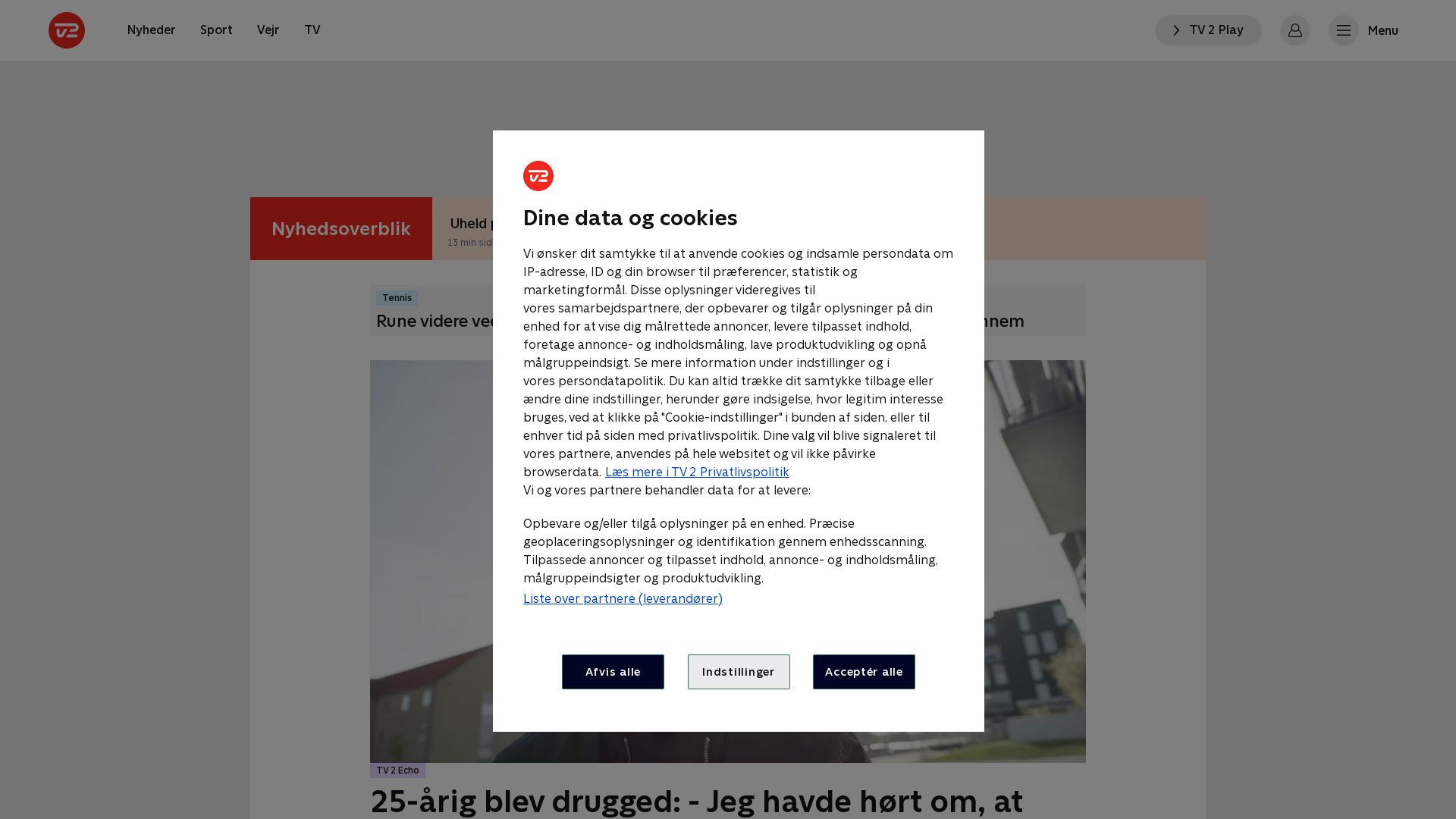 Status do site tv2.dk está   ONLINE