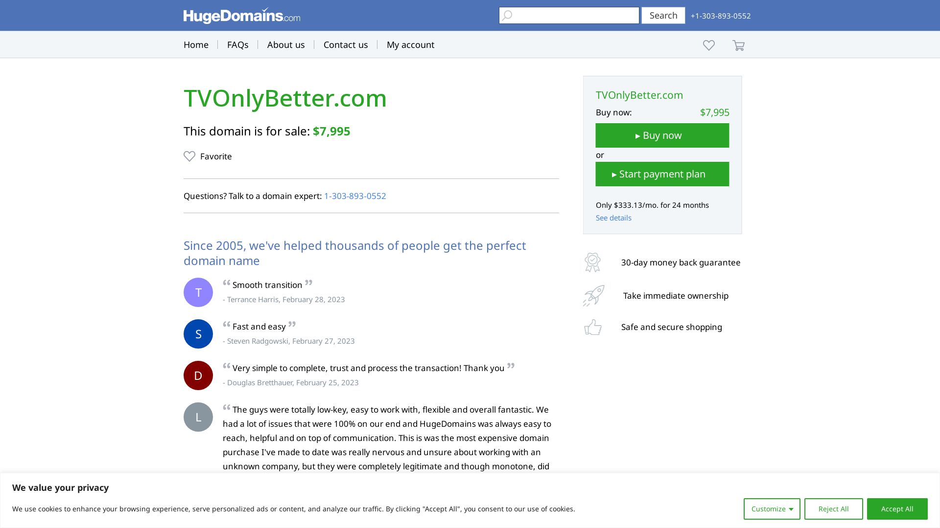 Status do site tvonlybetter.com está   ONLINE