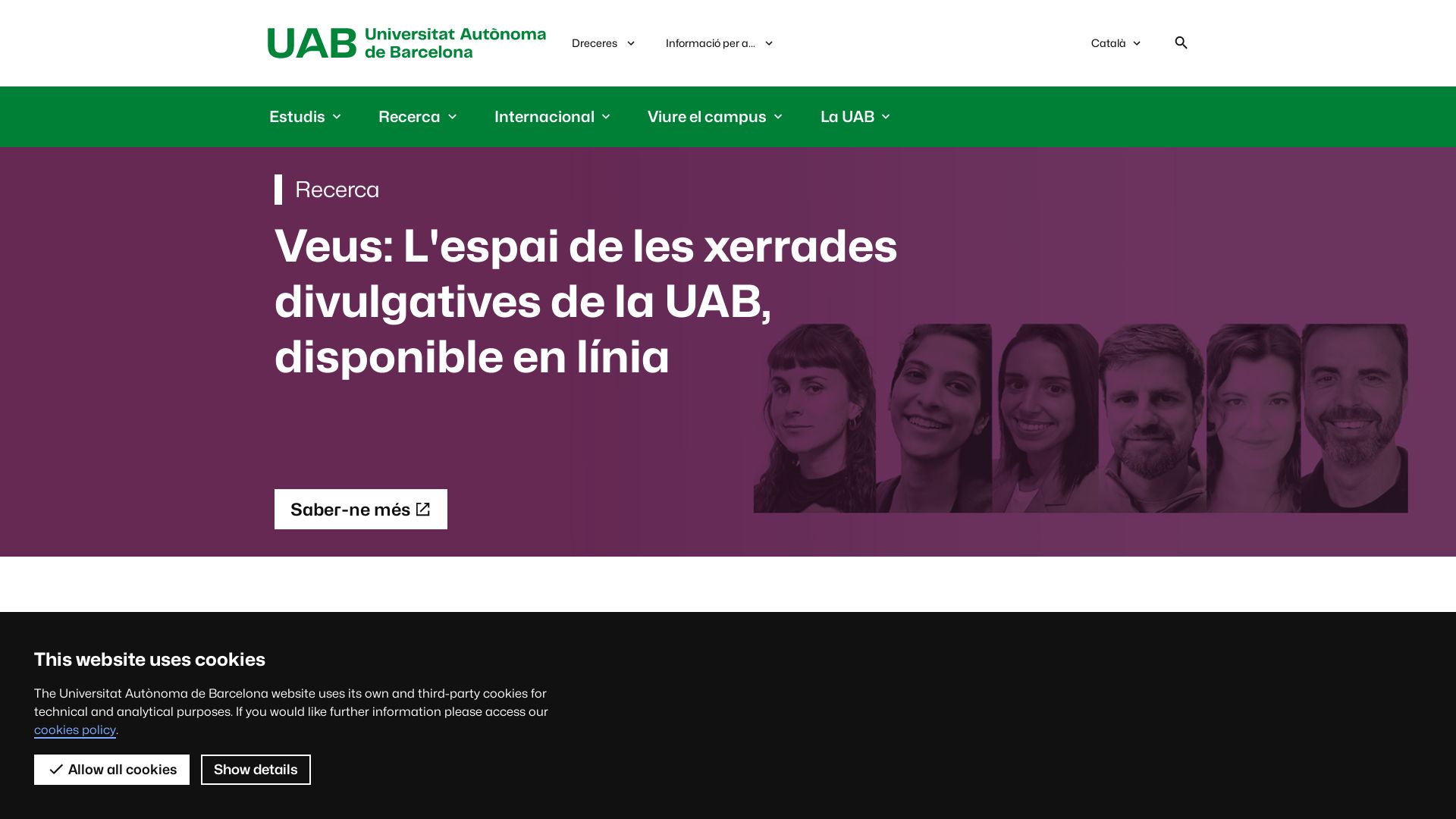Status do site uab.cat está   ONLINE