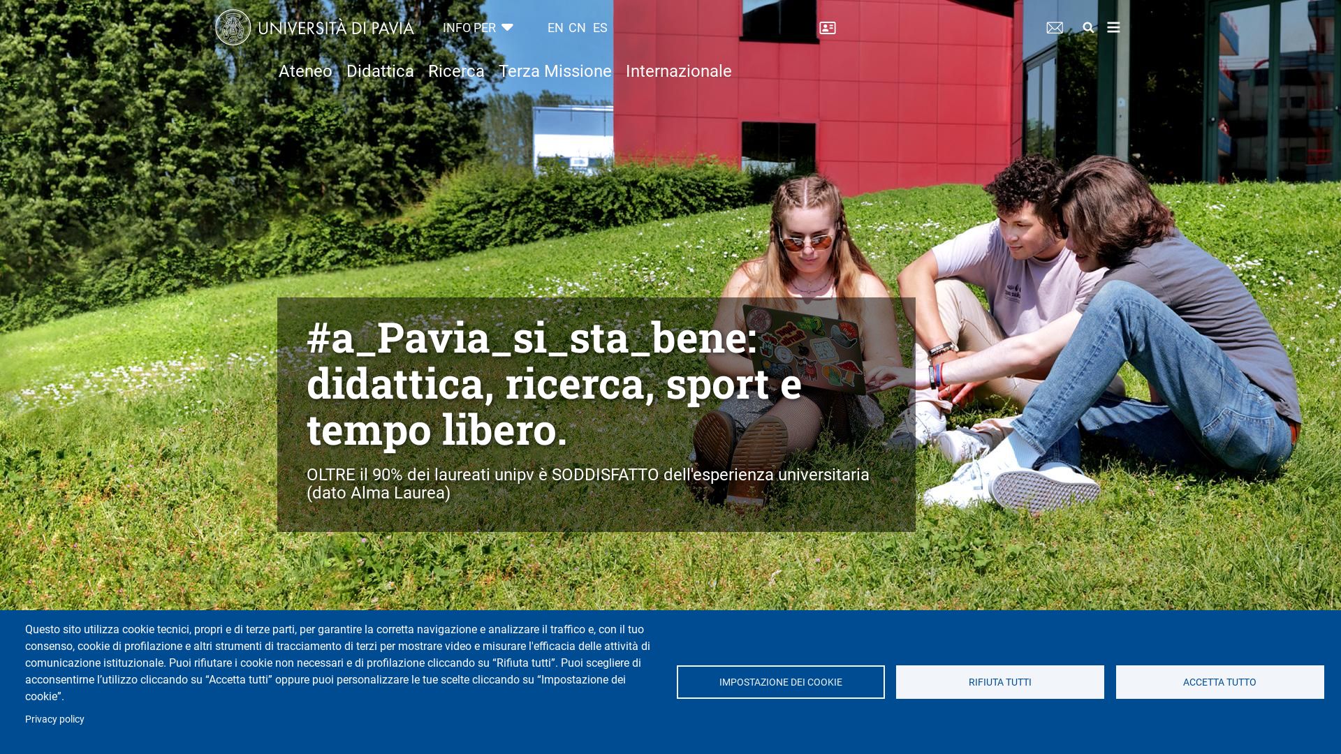 Status do site unipv.it está   ONLINE