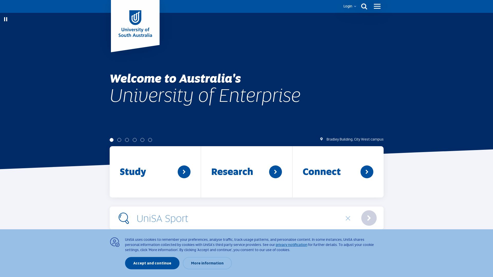 Status do site unisa.edu.au está   ONLINE