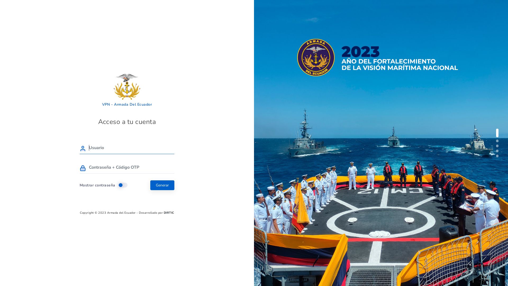 Status do site vpn.armada.mil.ec está   ONLINE