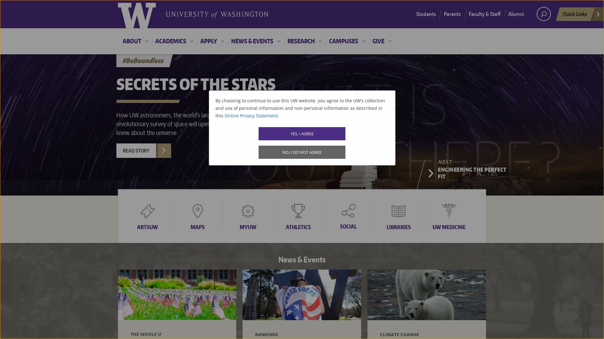Status do site washington.edu está   ONLINE