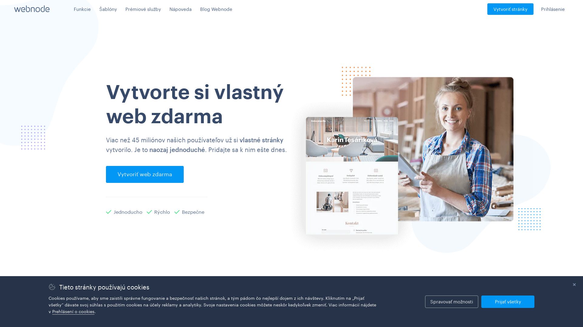 Status do site webnode.sk está   ONLINE