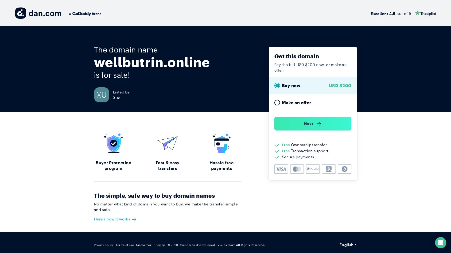 Status do site wellbutrin.online está   ONLINE