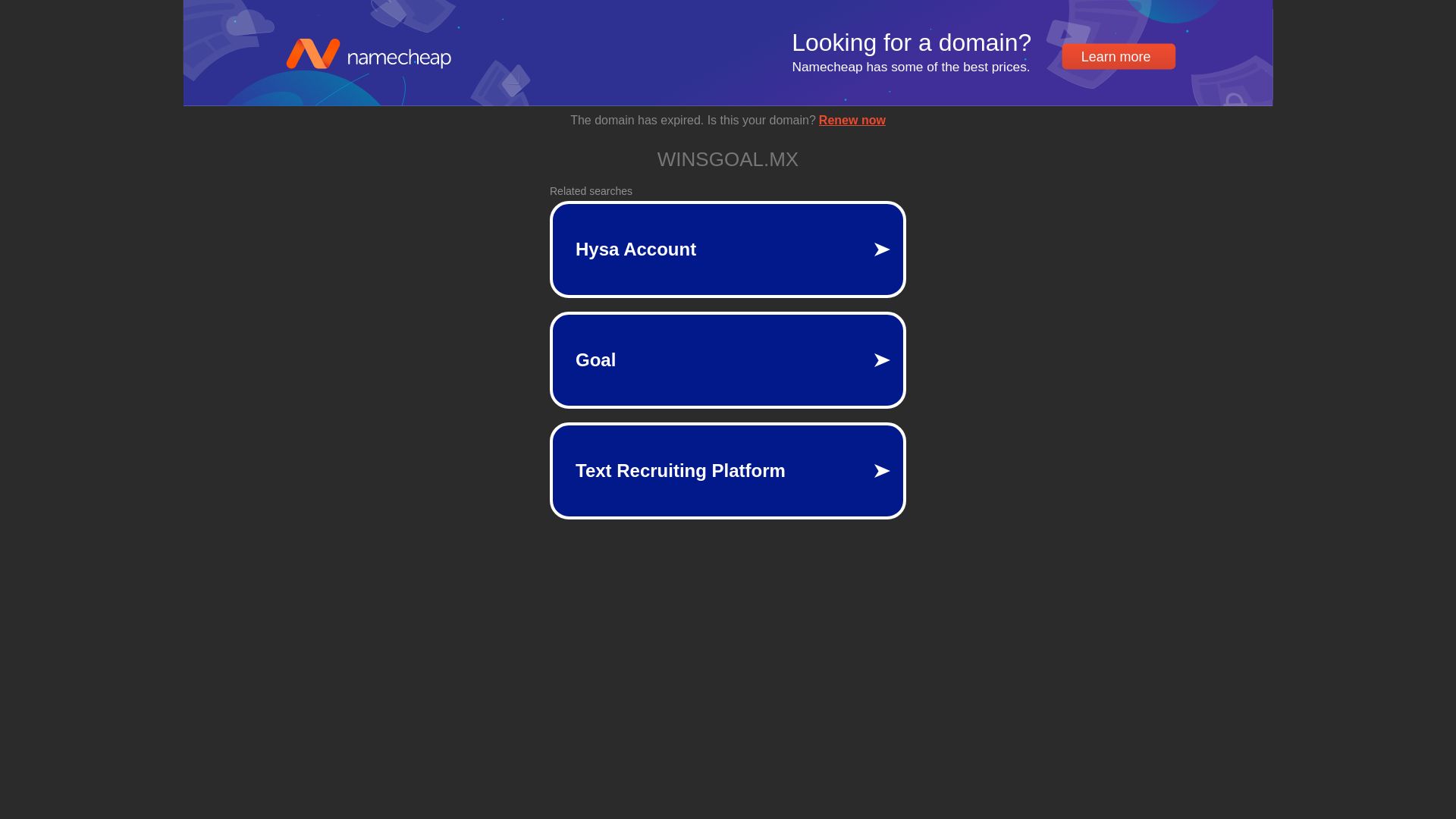 Status do site winsgoal.mx está   ONLINE