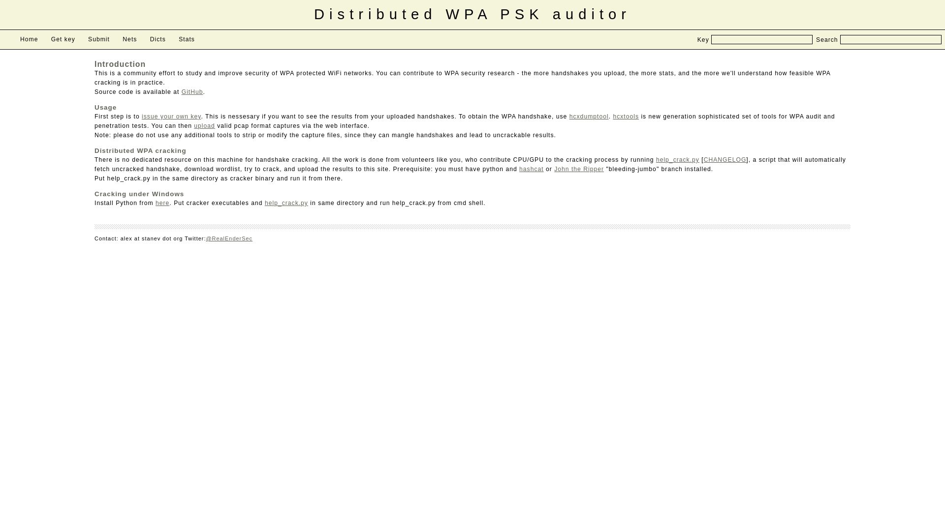 Status do site wpa-sec.stanev.org está   ONLINE