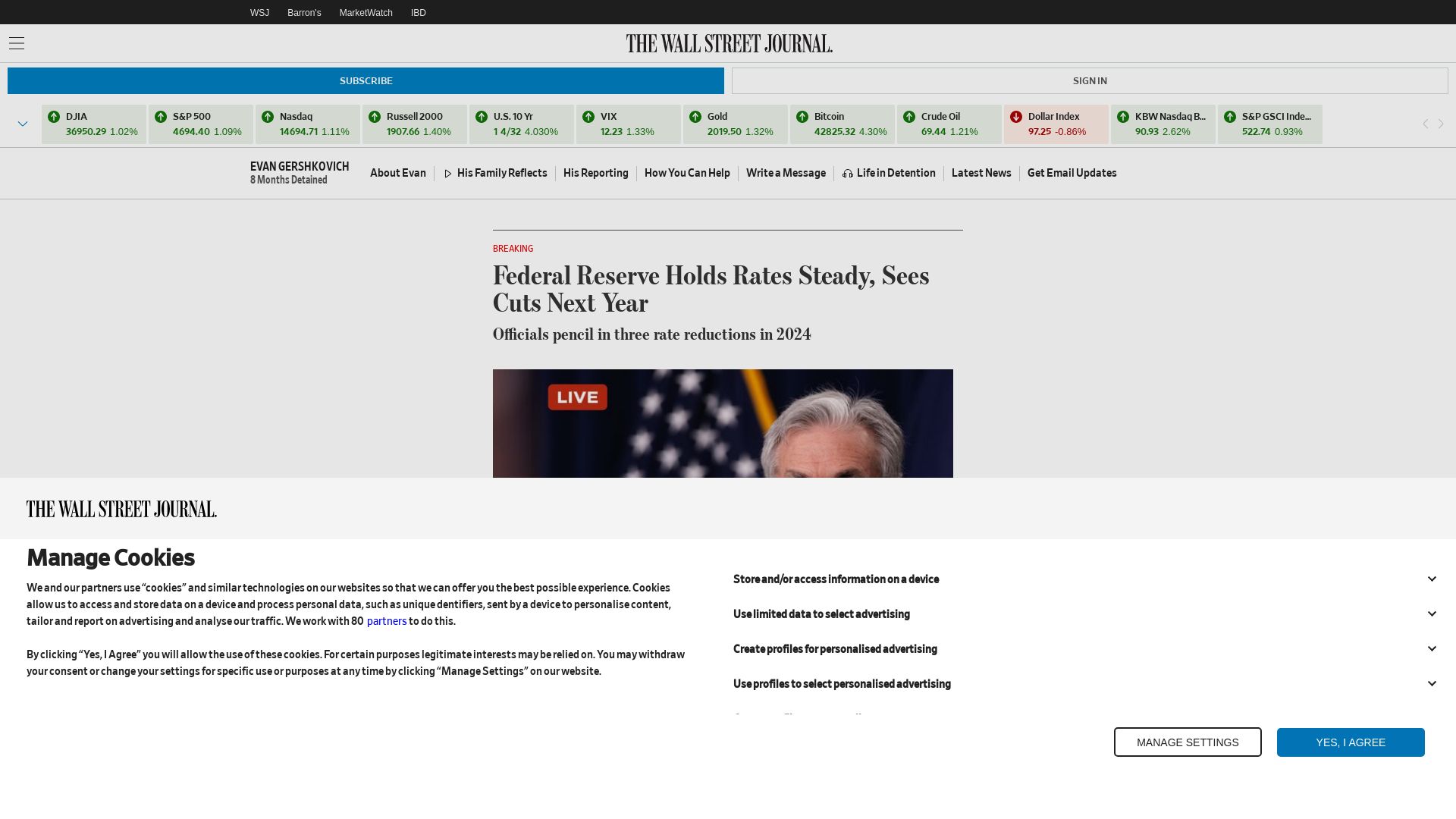 Status do site wsj.com está   ONLINE