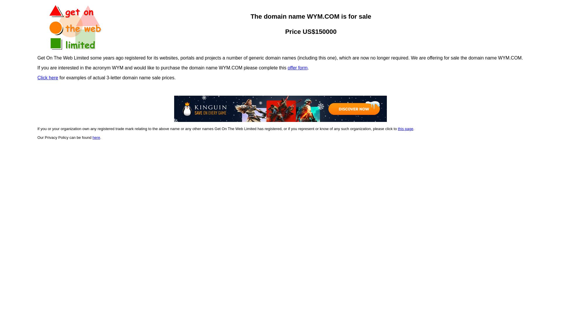 Status do site wym.com está   ONLINE