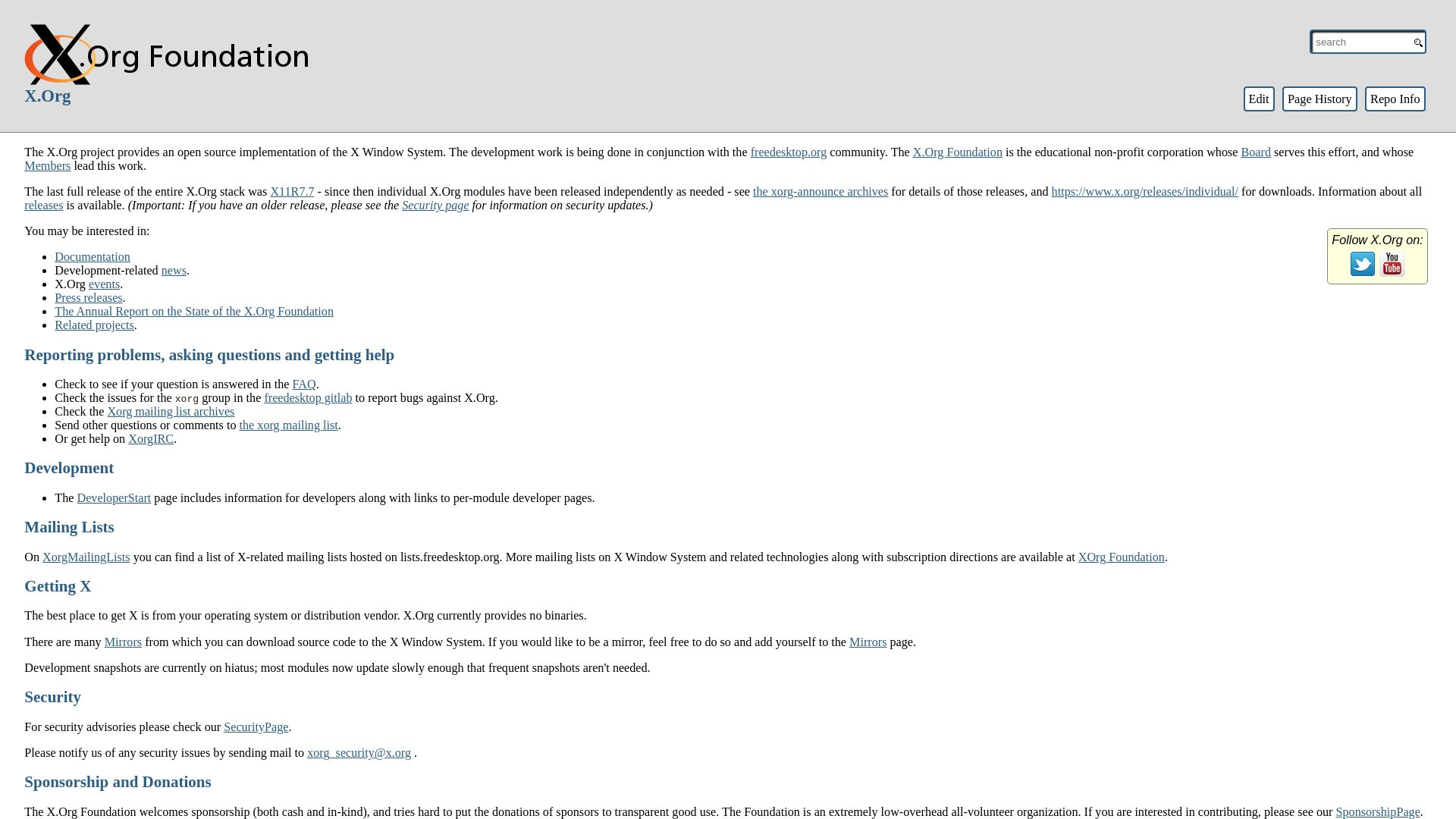Status do site x.org está   ONLINE