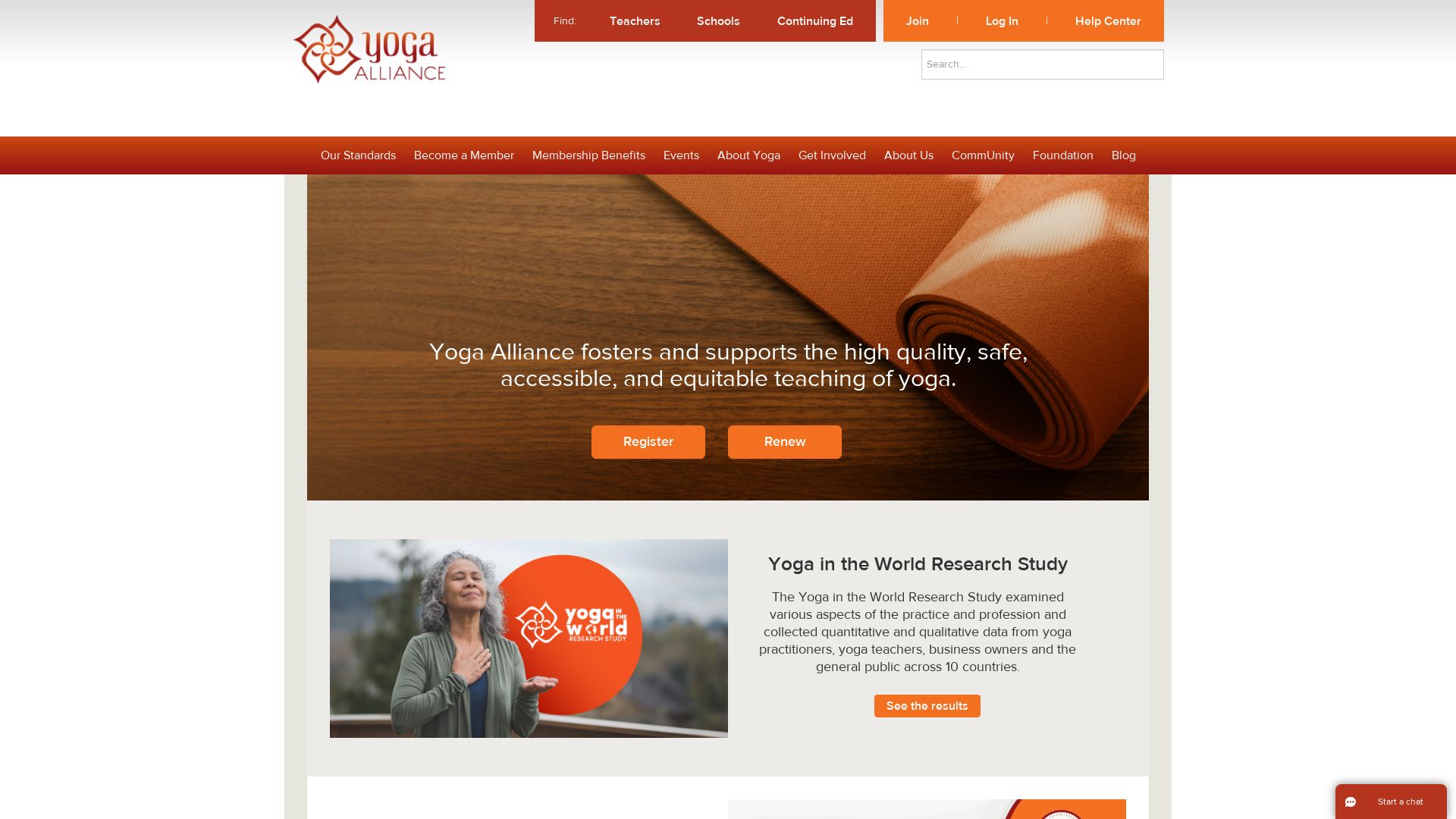 Status do site yogaalliance.org está   ONLINE