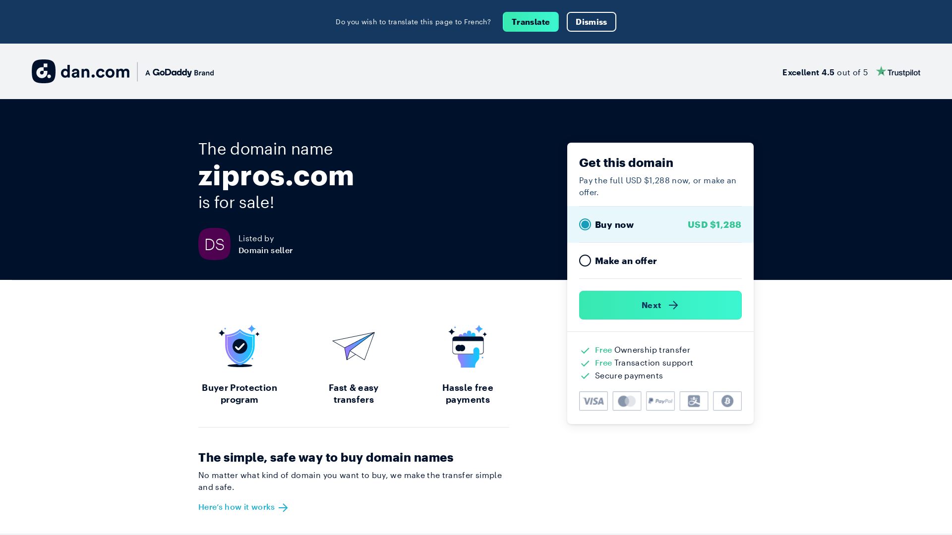 Status do site zipros.com está   ONLINE